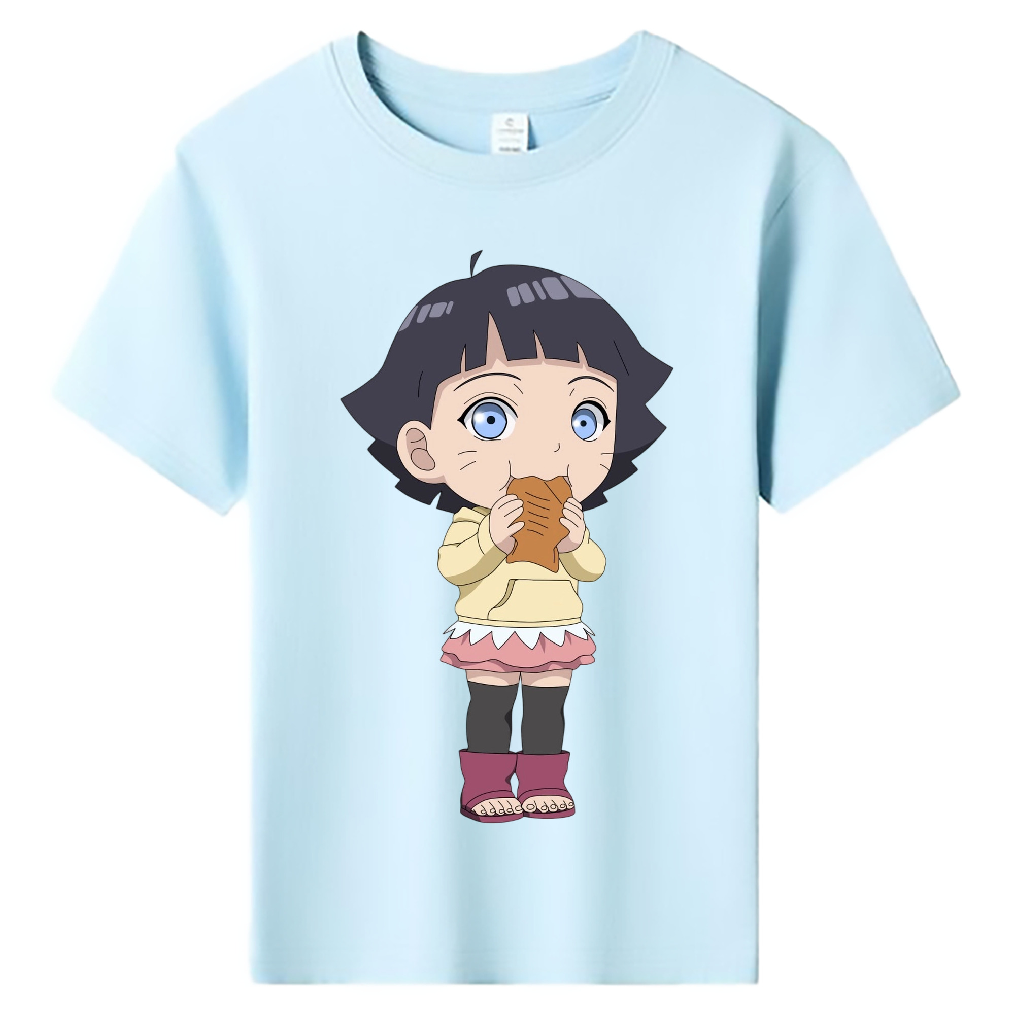 （画像用） NARUTO -ナルト- うずまき ヒマワリ Uzumaki Himawari 綿100％キッズTシャツ（フロントプリント）